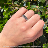 Oxidized Flower Beaded Band