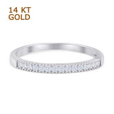 Minimalist Half Eternity Wedding Band