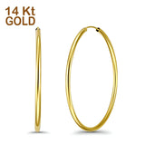14K Yellow Gold Round Hoop Huggie Earrings Wholesale