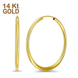 14K Yellow Gold Round Hoop Huggie Earrings Wholesale