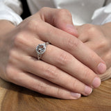 Round Halo Filigree Diamond Ring