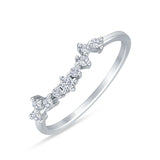 Round CZ Contour Band