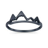 925 Sterling Silver Mountain V Band Ring Wholesale