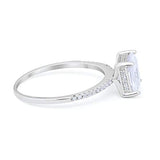 Cushion Cut Engagement Bridal Ring Simulated CZ 925 Sterling Silver