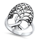 Tree of Life Ring Solid 925 Sterling Silver Family Tree of Life Band