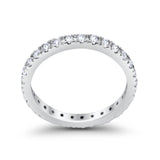 Full Eternity Wedding Art Deco Round Simulated Cubic Zirconia 925 Sterling Silver