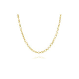 3MM 040 Yellow Gold Rolo Chain .925 Sterling Silver Length 16"-20"