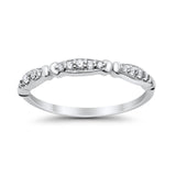14K G SI White Gold .11ct Diamond Eternity Bands Ring Size 6.5