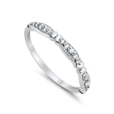 14K G SI White Gold .11ct Diamond Eternity Bands Ring Size 6.5