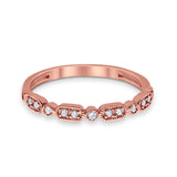 14K Stackable Rose Gold Anniversary Wedding Diamond Eternity Bands .10ct Size 6.5