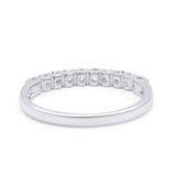 14K White Gold 3mm Natural Diamond Wedding Engagement Stacking Eternity Band Ring 0.35ct G SI - Size 6.5