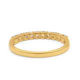 14K Yellow Gold 3mm Natural Diamond Wedding Engagement Stacking Eternity Band Ring 0.35ct G SI - Size 6.5