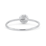 Round Fashion Statement Petite Dainty Thumb Ring Simulated Tiger Eye Solid 925 Sterling Silver