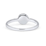 Round 6mm Thumb Ring Statement Fashion Ring Plain Band 925 Sterling Silver Petite Dainty Simulated Blue Lapis