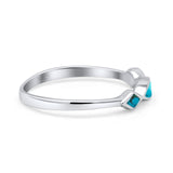 Marquise Vintage Style Petite Dainty Fashion Thumb Ring Simulated Turquoise Solid 925 Sterling Silver