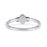 Marquise Oxidized Thumb Ring Statement New Fashion Ring Lab Created White Opal 925 Sterling Silver