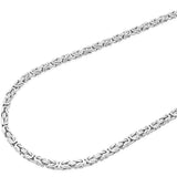 6MM 140 Square Byzantine .925 Sterling Silver Chain Sizes 8"-28" Inch