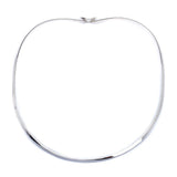 4MM Plain Flat Choker Chain .925 Sterling Silver With Clasp-5.5"