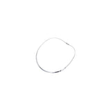 5MM Plain Flat Choker Chain .925 Sterling Silver With Clasp-5.5"