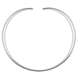 4MM Plain Collar Choker Chain .925 Sterling Silver Necklace No Clasp-5.25 Inch