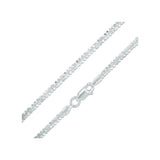 1.8MMCrissCross Chain .925 Solid Sterling Silver Available In 16"-24" Inches