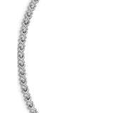 Rhodium Plated CrissCross Chain