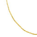 1.4MM 025 Yellow Gold Crisscross Chain .925 Sterling Silver 16"-22"