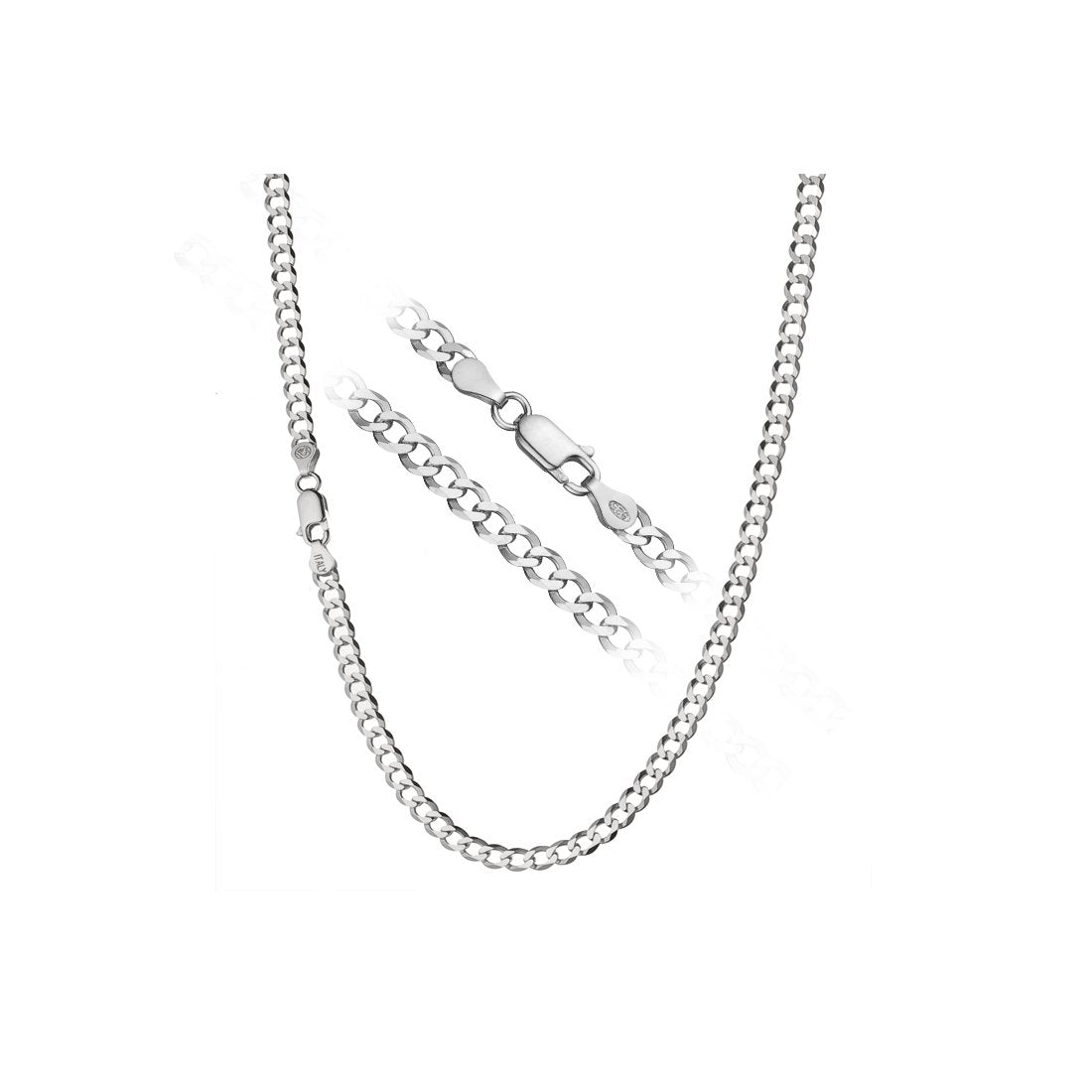 9mm sterling silver curb on sale chain