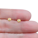 Solid 10K Yellow Gold 5.8mm Round Diamond Stud Earrings Wholesale