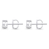 Solid 10K White Gold 5.4mm Classic Round Diamond Stud Earrings Wholesale