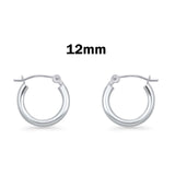 1.5mm Thickness Snap Post Hoop Earring Hoop Earrings Round 925 Sterling Silver (10mm-80mm)