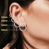 2mm Thickness Snap Post Hoop Earring Hoop Earrings Round 925 Sterling Silver (12mm-65mm)