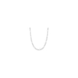 4MM 100 Rhodium Finished Figaro .925 Sterling Silver Chain Length 7"-28"