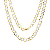 11MM Yellow Gold Flat Pave Curb Chain