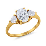 Fashion Promise Yellow Tone, Simulated Cubic Zirconia Ring 925 Sterling Silver