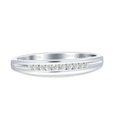 Diamond Stackable Wedding Band Half Eternity 10K White Gold 0.10ct Wholesale