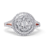 Double Halo Diamond Ring