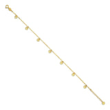 14K Yellow Gold Light Bracelet Chain 7" + 1" Extension