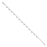 14K White Gold Light Bracelet Chain 7" + 1" Extension