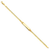 14K Yellow Gold Baby ID Bracelet Chain 6" Extension