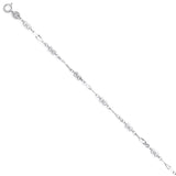 14K White Gold Light Bracelet Chain 7+1 Inch Extension