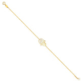 14K Yellow Gold Light Bracelet Chain 7" + 1" Extension