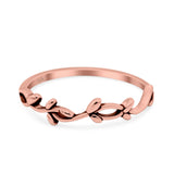 14K Rose Gold Vines Band Solid Half Eternity Wedding Engagement Ring Size 7