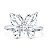 Butterfly Statement Thumb Ring 14K White Gold Wholesale