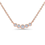 rose gold diamond pendant necklace