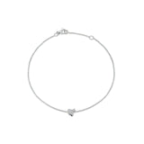 14K White Gold 0.084ct Round Dainty Fly Bracelet Solid 7mm G SI Natural Diamond Engagement Wedding Bracelets