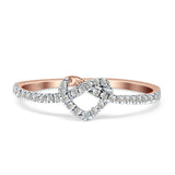 heart knot ring- Rose Gold