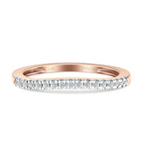 Diamond Stackable Wedding Band Half Eternity 14K Rose Gold 0.16ct Wholesale