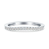 Diamond Stackable Wedding Band Half Eternity 14K White Gold 0.16ct Wholesale