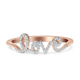  Love Script Ring- Rose Gold 